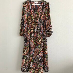 Belle Boho by Kim Gravel Petite Rustic Paisley Dress - Fudge (Sz XSP) a652507